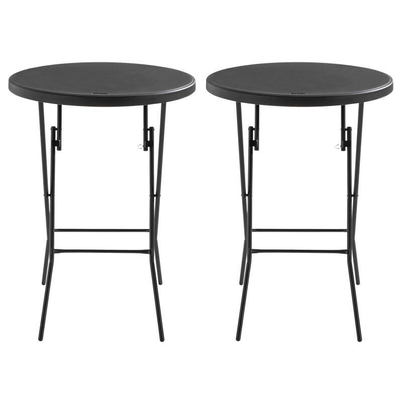 Tavolo alto pieghevole 80x110 cm - Set di 2