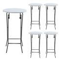 Tavolo alto pieghevole 60x110 cm - Set di 5