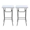 Tavolo alto pieghevole 68x68x110 cm - Set di 2