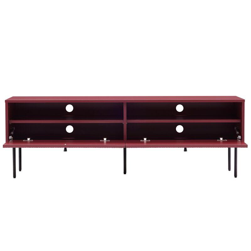 Mobile TV in MDF con decoro melaminico FSC® e metallo 150 cm (3/7)