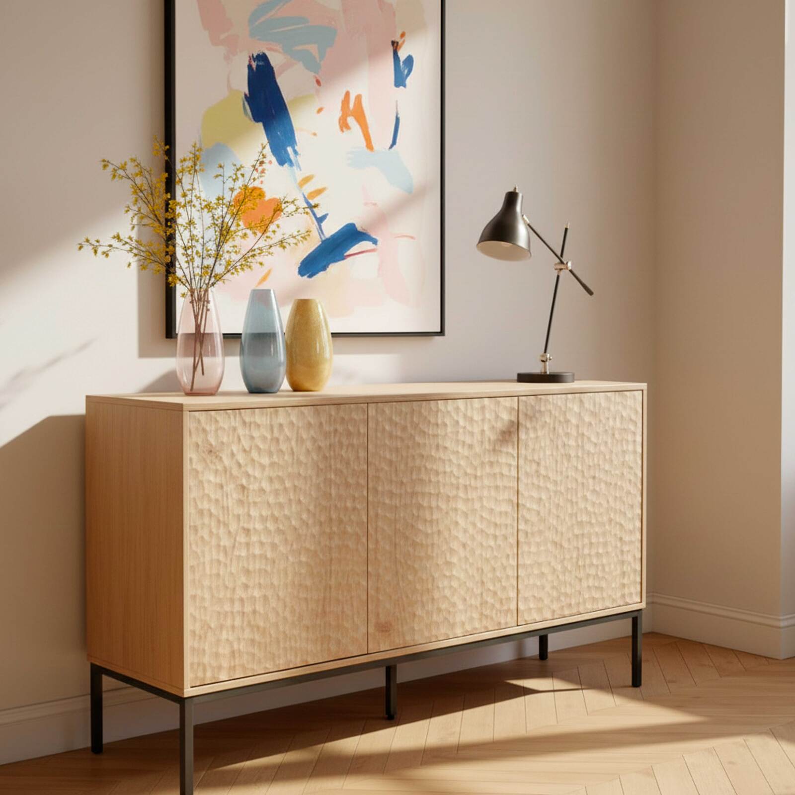 Buffet effetto legno 3 ante 147 cm