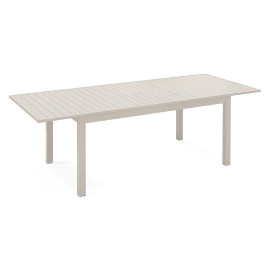 Tavolo da giardino allungabile in alluminio 8 a 10 persone 174/238x100 cm | Oviala