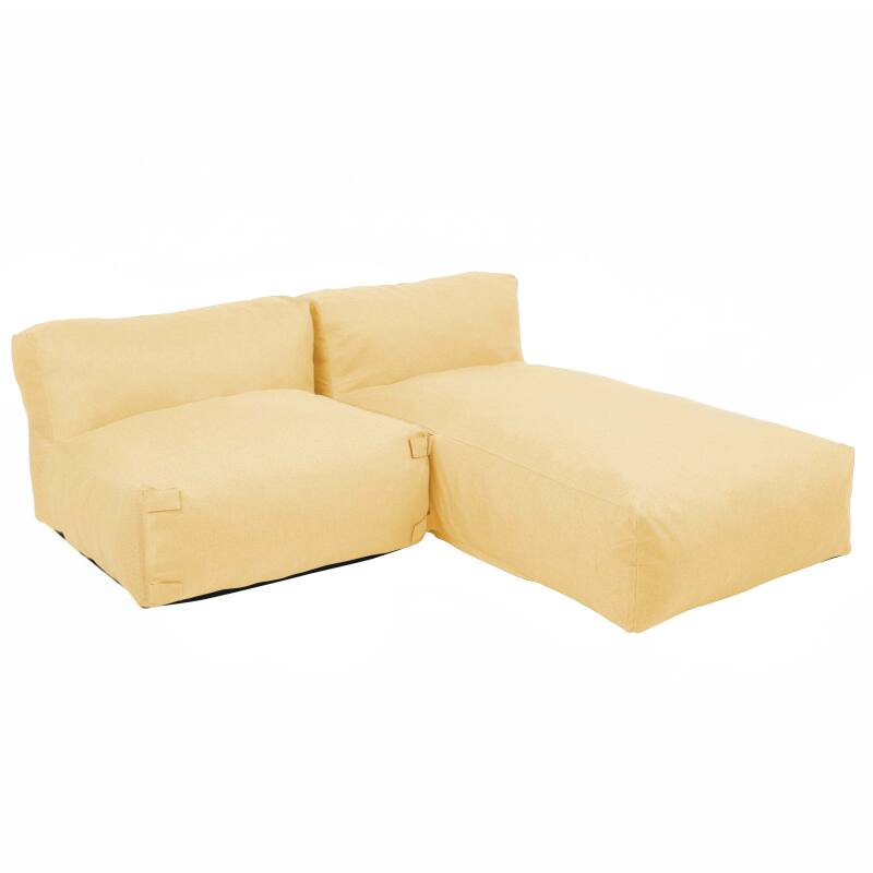 Divano modulare da esterno 2 posti con 1 poltrona e 1 chaise longue