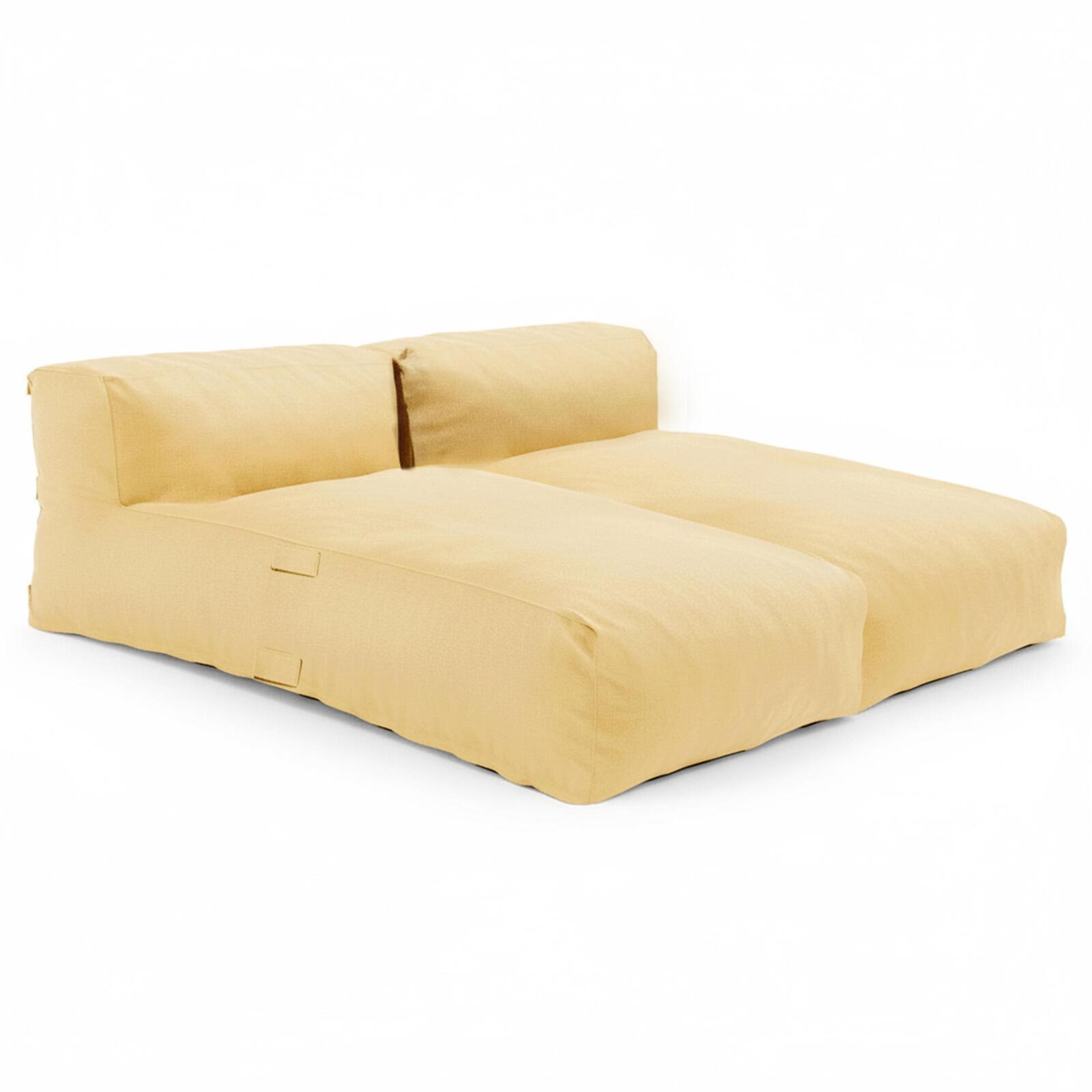 Divano modulare da esterno con 2 posti con 2 chaise longue