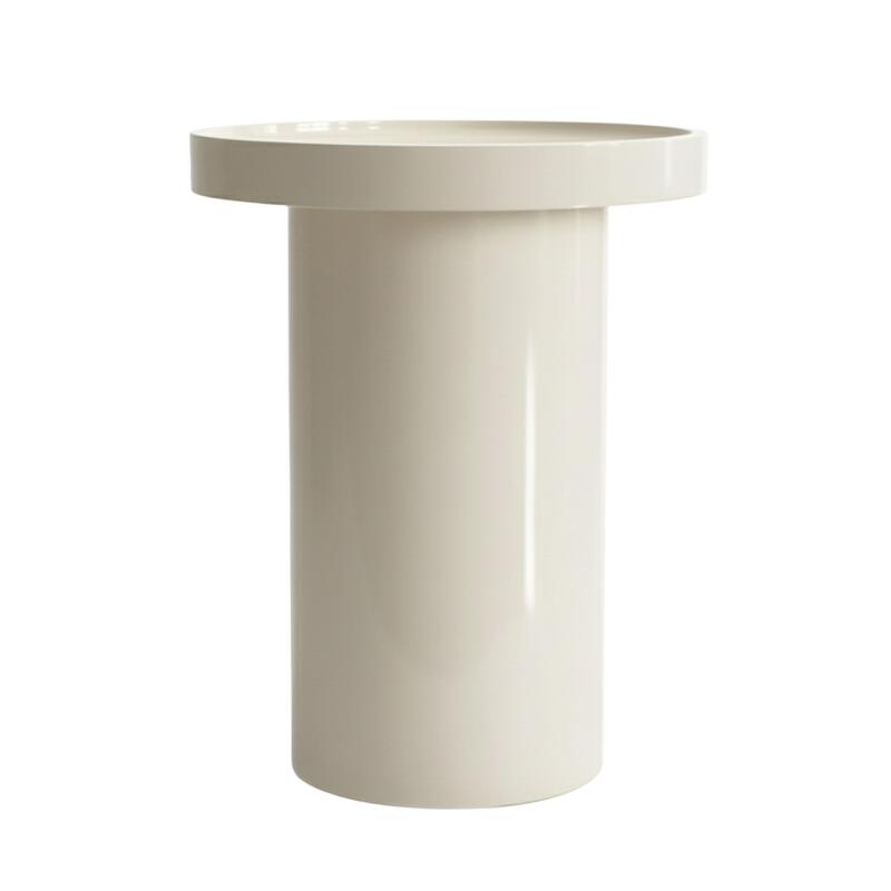 Tavolini estraibili effetto laccato rotondi Ø70, Ø50 e Ø40 cm stile retrò - Set da 3 (4/5)