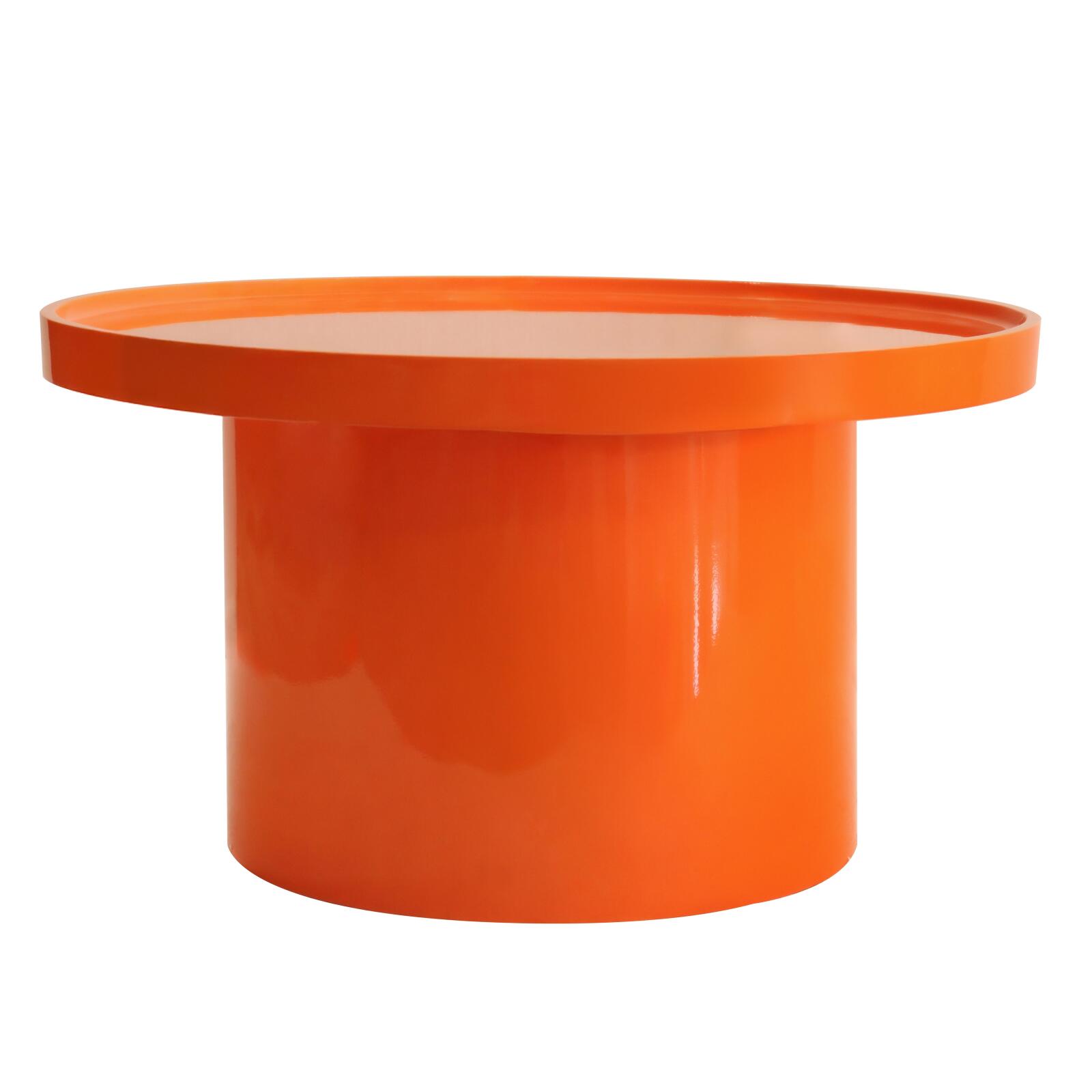 Tavolini estraibili effetto laccato rotondi Ø70, Ø50 e Ø40 cm stile retrò - Set da 3