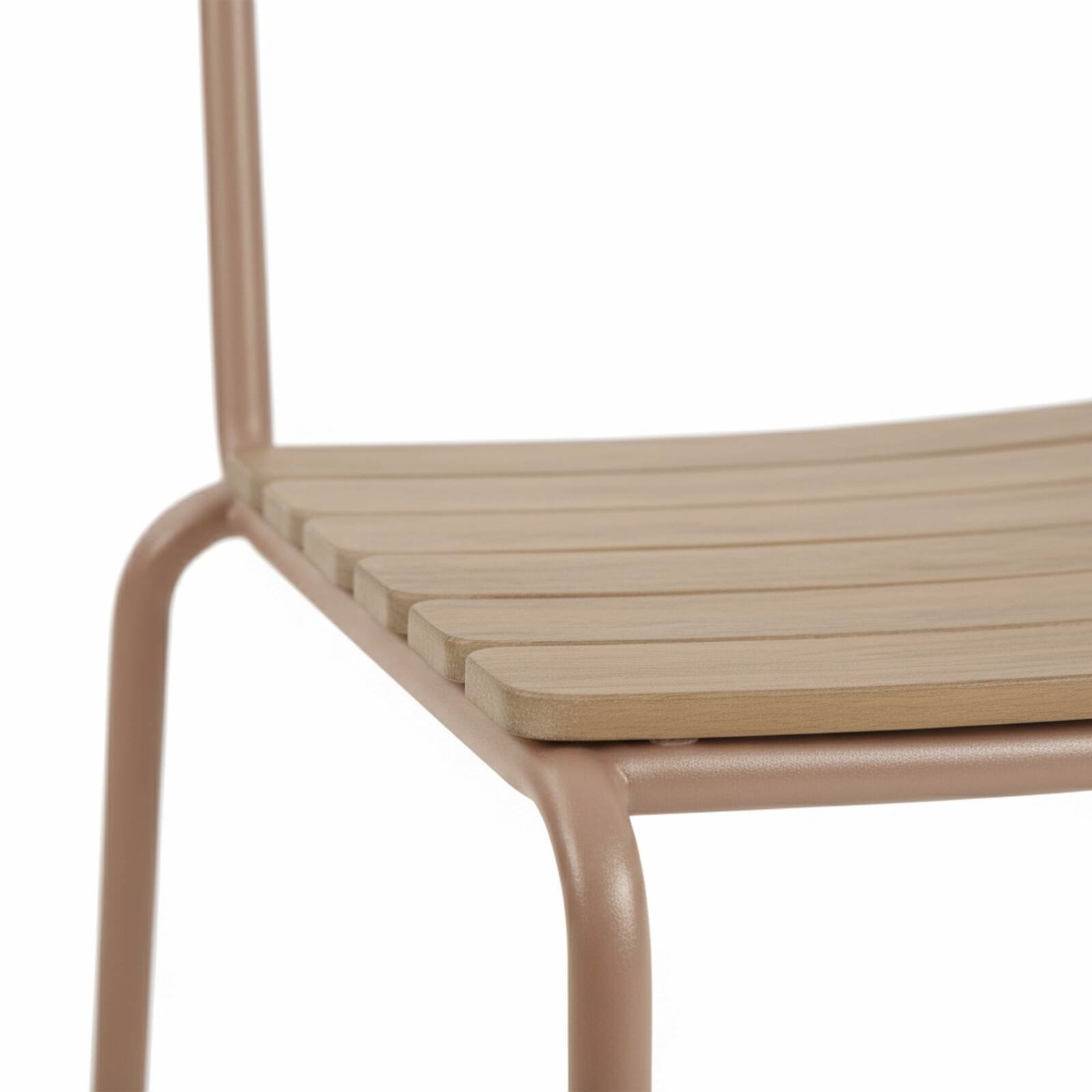 Tavolo da giardino effetto legno in metallo y polywood 180x90 cm e 8 sedie