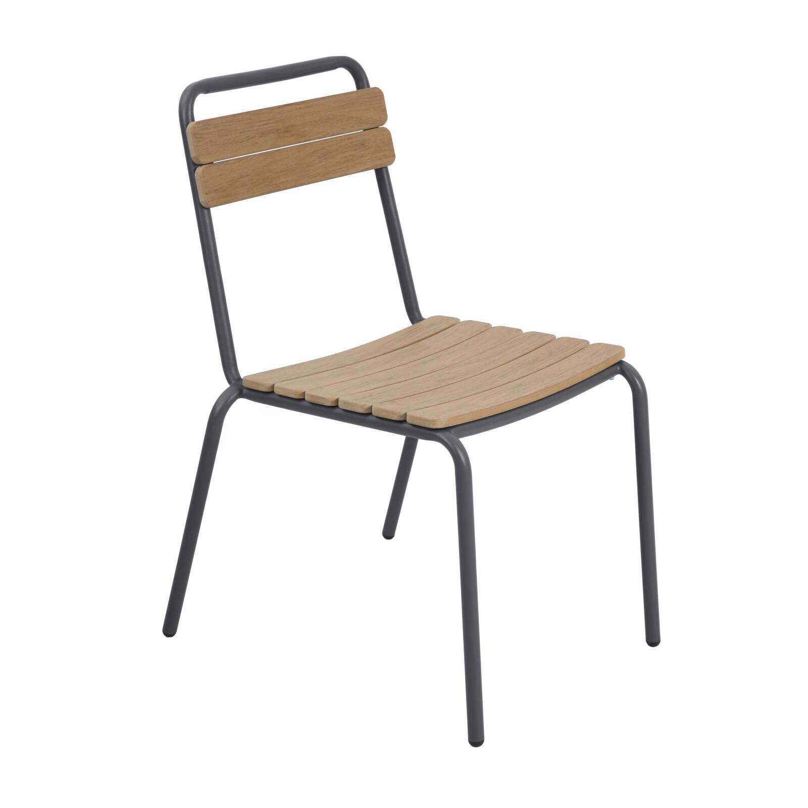 Tavolo da giardino effetto legno in metallo y polywood 180x90 cm e 8 sedie