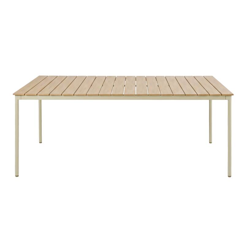 Tavolo da giardino effetto legno in metallo y polywood 8 persone 180x90 cm (3/5)