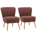 Poltrone rospo in tessuto e legno - Set di 2