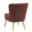 Poltrone rospo in tessuto e legno - Set di 2