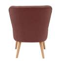 Poltrone rospo in tessuto e legno - Set di 2