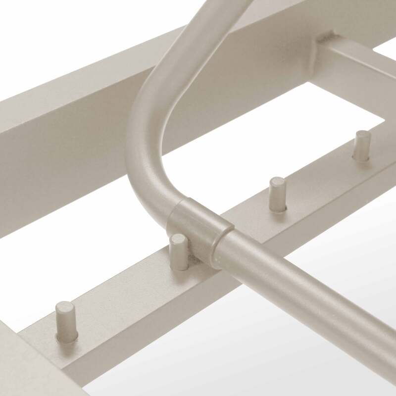 Sdraio da giardino in aluminio reclinabile in 5 posizioni con cuscino (6/8)