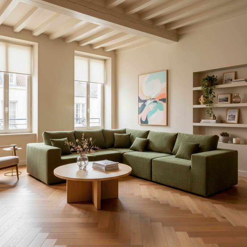 Tavolino da salotto effetto legno rotondo  Ø80 x 45 cm (7/8)