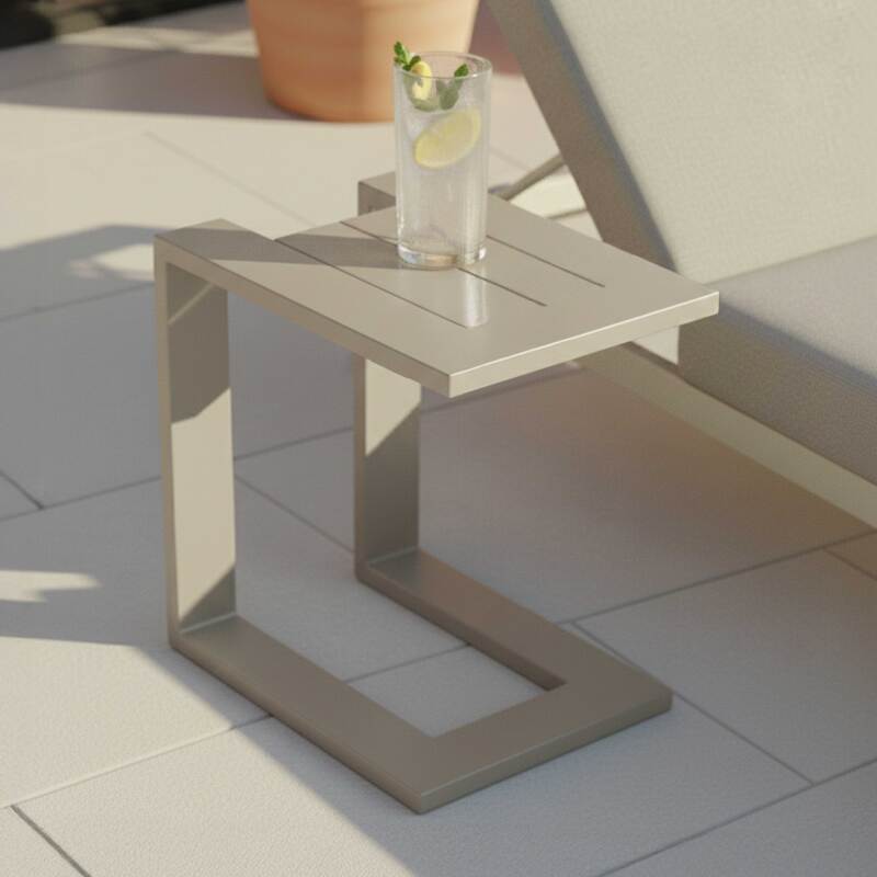 Mensola per sdraio da giardino in alluminio