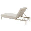 Sdraio da giardino in aluminio reclinabili 5 posizioni con cuscino e ripiano - Set di 2