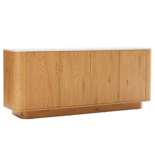 Buffet effetto legno FSC® 4 ante 180 cm stile scandinavo | Oviala