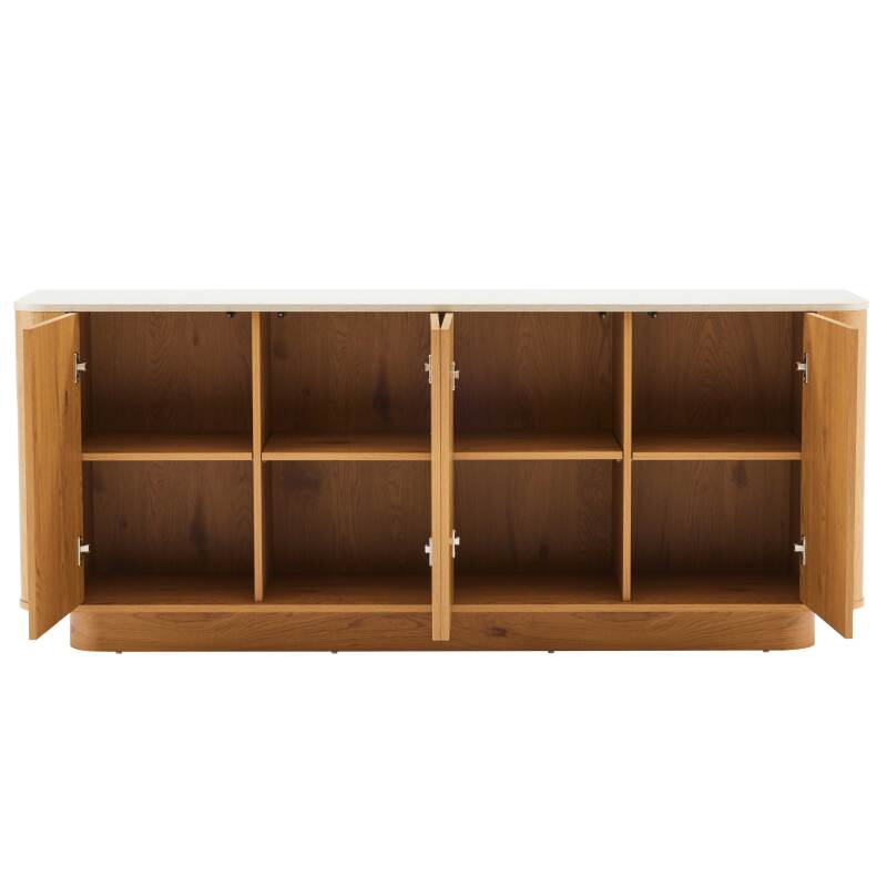 Buffet effetto legno FSC® 4 ante 180 cm stile scandinavo (3/7)