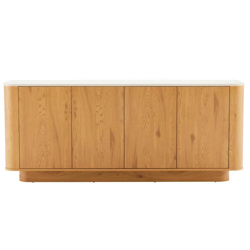 Buffet effetto legno FSC® 4 ante 180 cm stile scandinavo (2/7)
