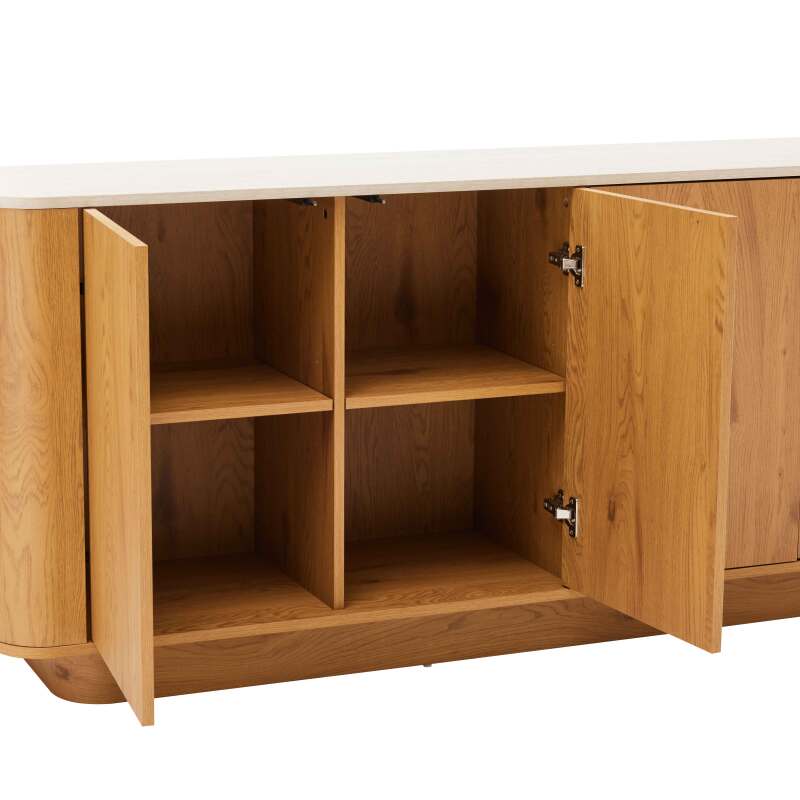 Buffet effetto legno FSC® 4 ante 180 cm stile scandinavo (6/7)