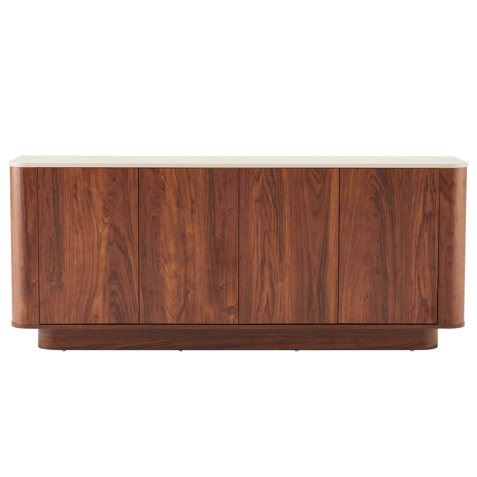 Buffet effetto legno FSC® 4 ante 180 cm stile scandinavo