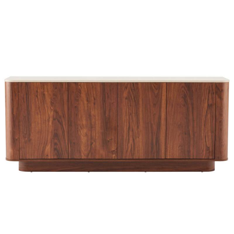 Buffet effetto legno FSC® 4 ante 180 cm stile scandinavo (2/7)