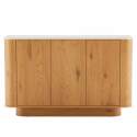 Buffet effetto legno FSC® 3 ante 120 cm stile scandinavo