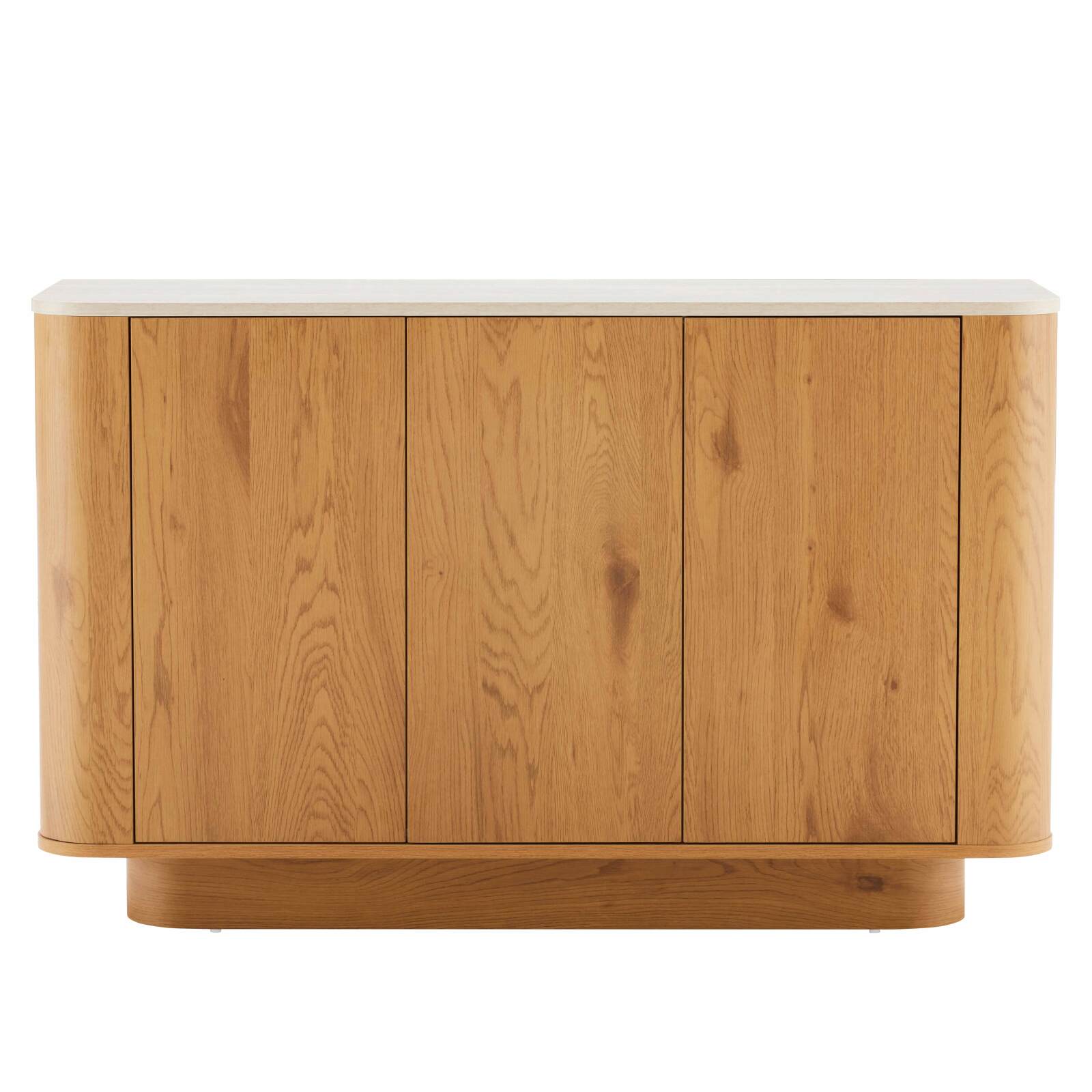 Buffet effetto legno FSC® 3 ante 120 cm stile scandinavo