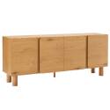 Buffet effetto legno FSC® 4 ante 180 cm stile scandinavo