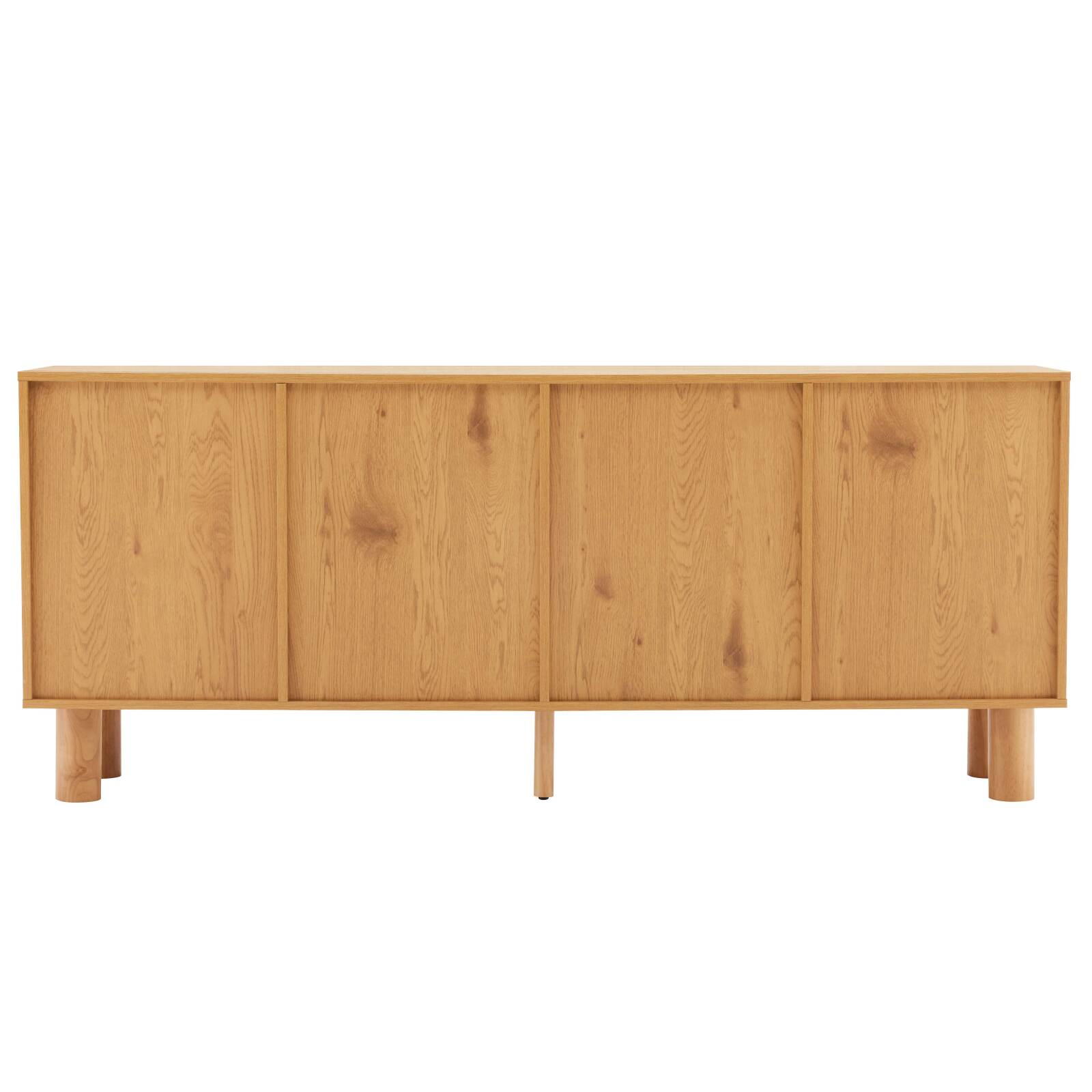 Buffet effetto legno FSC® 4 ante 180 cm stile scandinavo