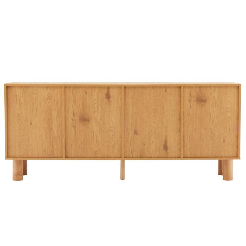 Buffet effetto legno FSC® 4 ante 180 cm stile scandinavo (2/7)