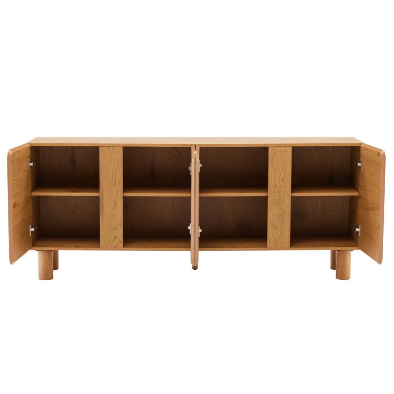 Buffet effetto legno FSC® 4 ante 180 cm stile scandinavo (4/7)