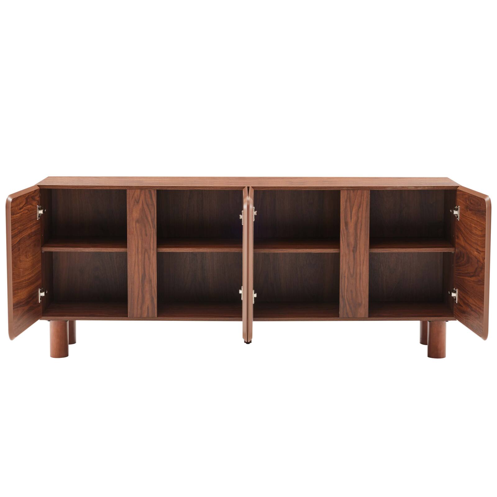 Buffet effetto legno FSC® 4 ante 180 cm stile scandinavo