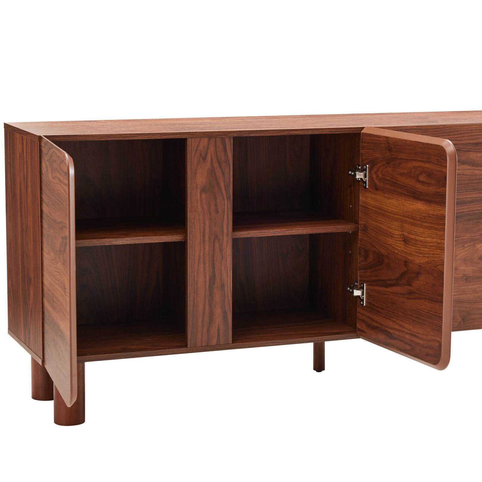 Buffet effetto legno FSC® 4 ante 180 cm stile scandinavo