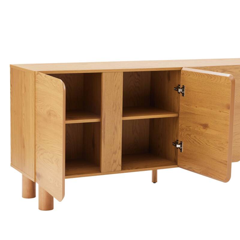 Buffet effetto legno FSC® 4 ante 180 cm stile scandinavo (6/7)