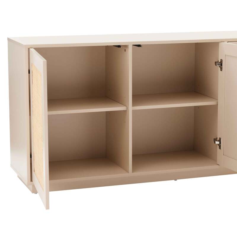 Buffet effetto legno FSC® 3 ante 160 cm stile scandinavo (6/8)