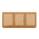 Buffet effetto legno FSC® 3 ante 160 cm stile scandinavo