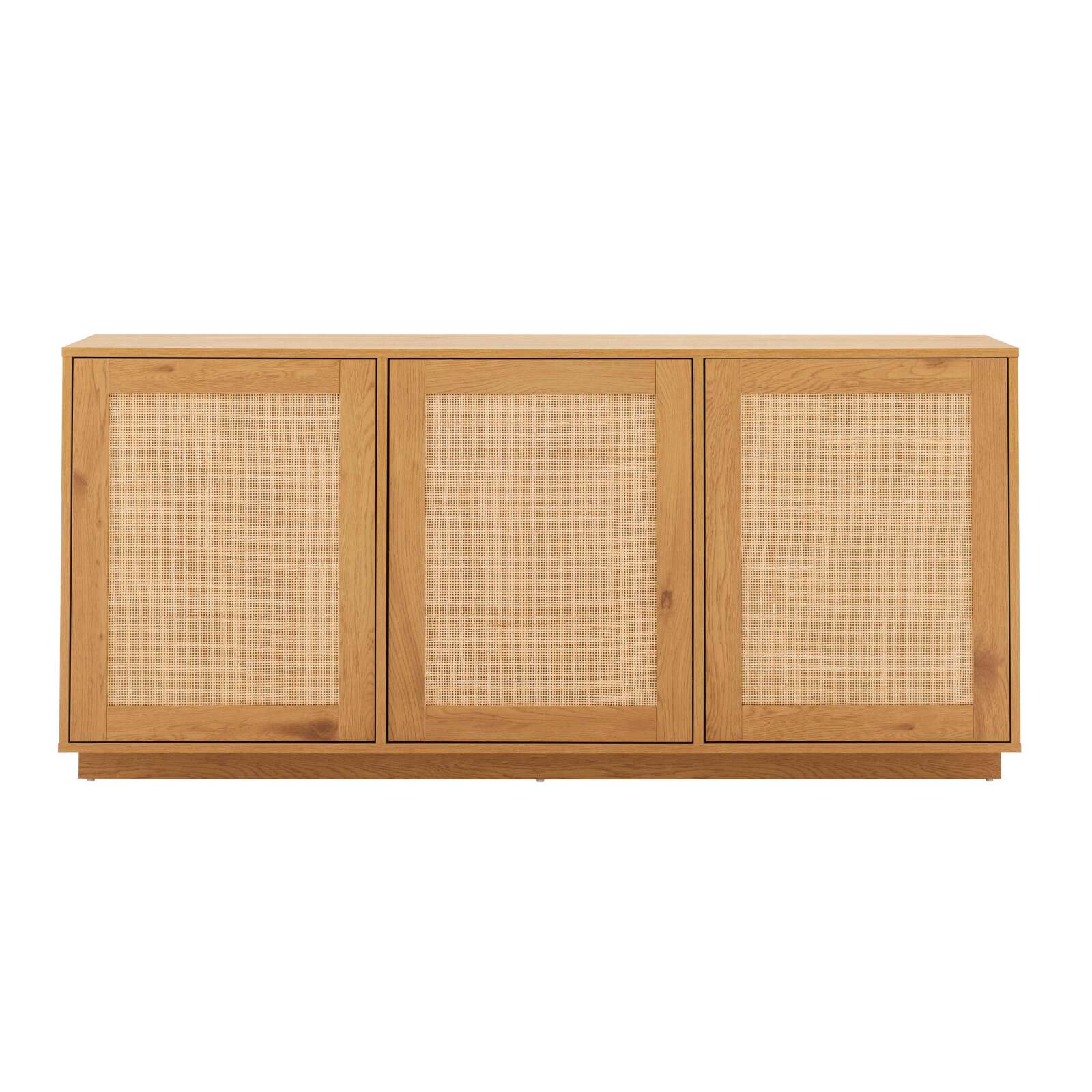 Buffet effetto legno FSC® 3 ante 160 cm stile scandinavo