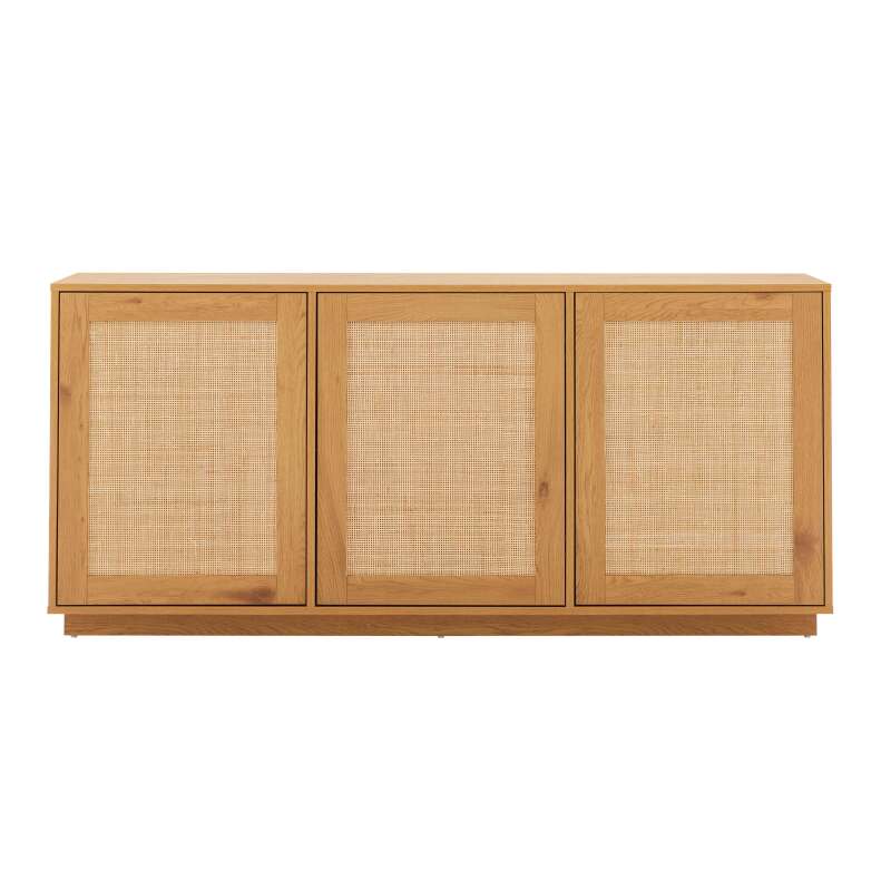 Buffet effetto legno FSC® 3 ante 160 cm stile scandinavo (4/8)