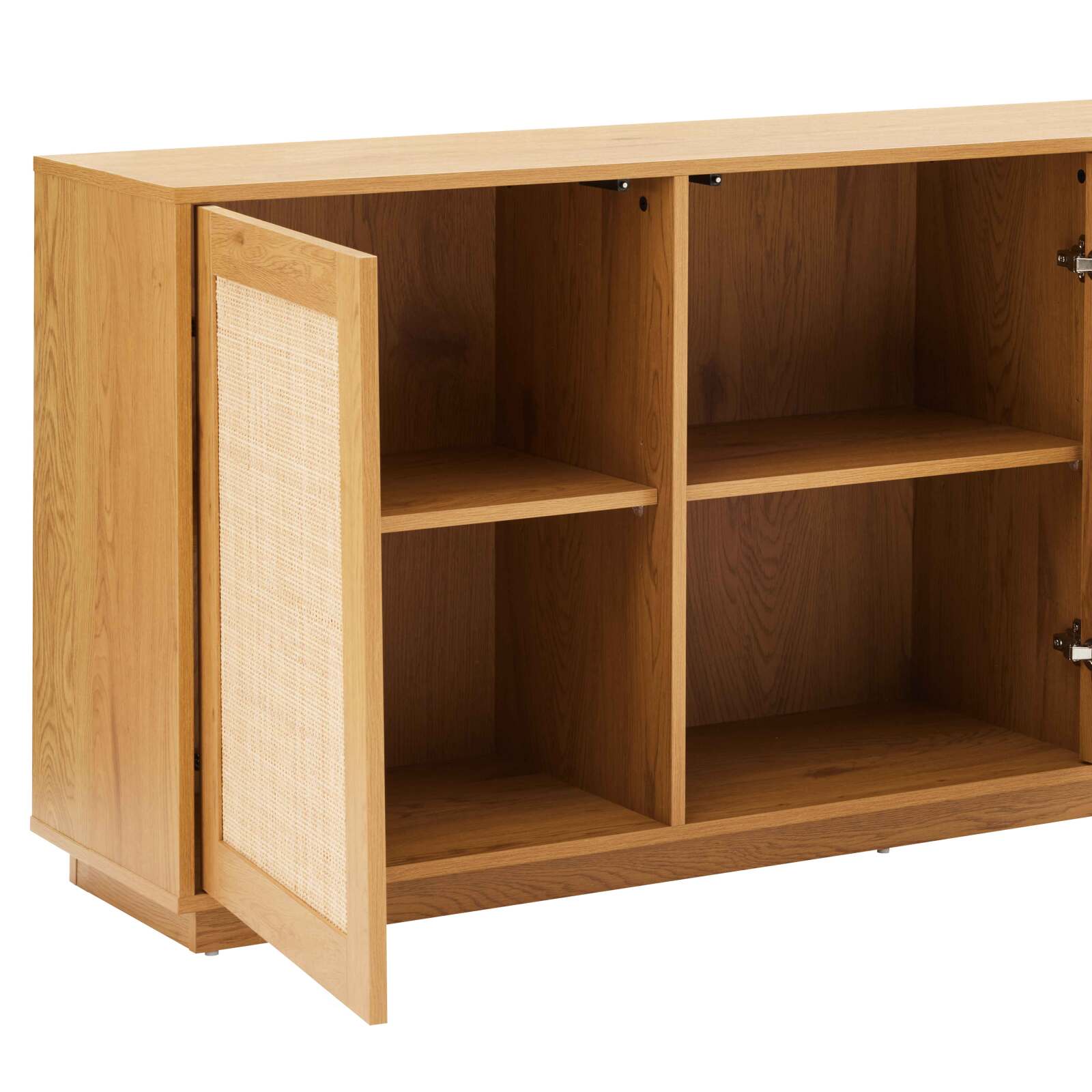 Buffet effetto legno FSC® 3 ante 160 cm stile scandinavo