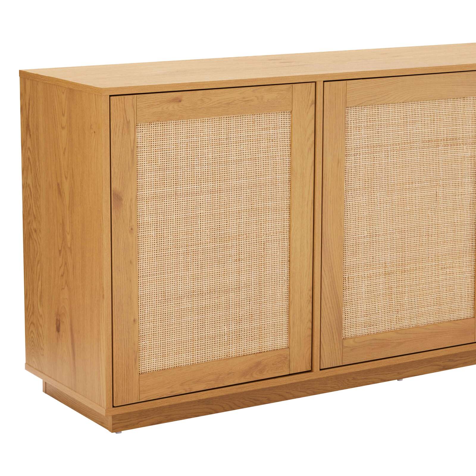 Buffet effetto legno FSC® 3 ante 160 cm stile scandinavo