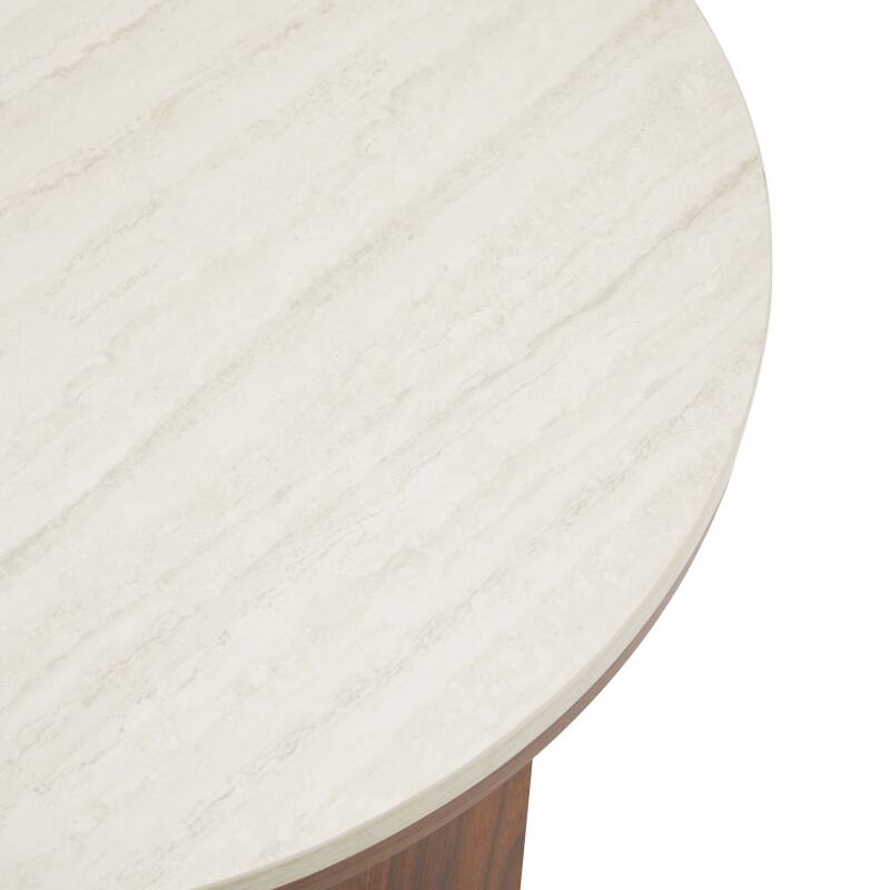 Tavolino da salotto effetto legno FSC® rotondo Ø80 cm (6/7)