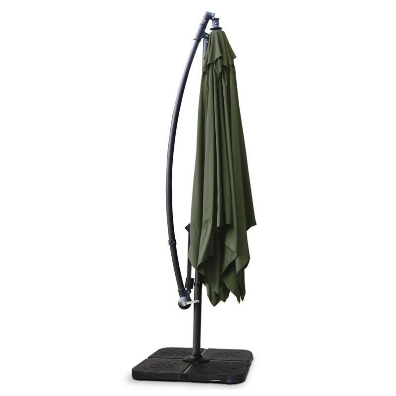 Ombrellone a braccio 3x3 m quadrato e 4 lastre zavorrate (4/7)