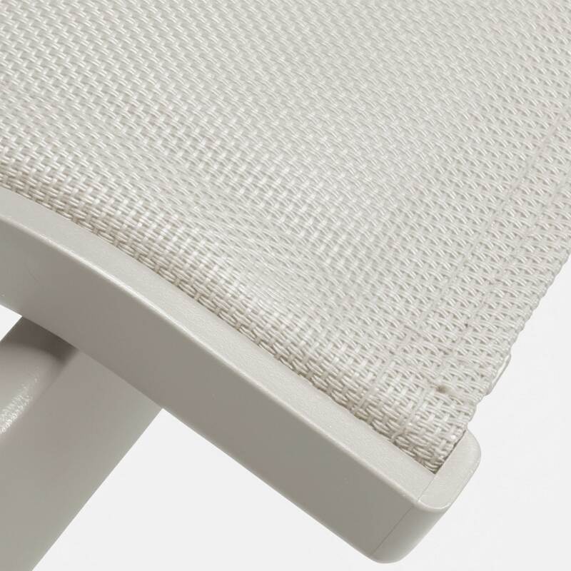 Sedie da giardino in alluminio e Textilene con braccioli - Set di 2 (4/5)