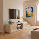 Mobile TV in effetto legno FSC® 160 cm stile boho