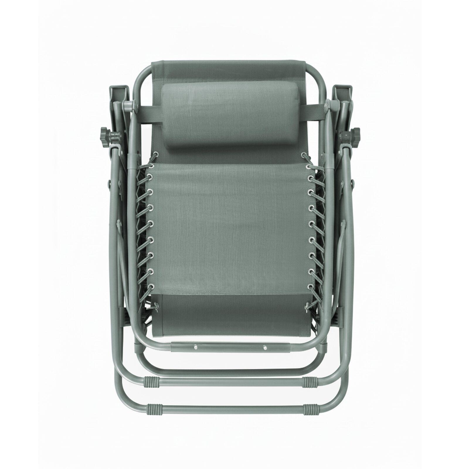 Poltrona relax da giardino in metallo e textilene reclinabile