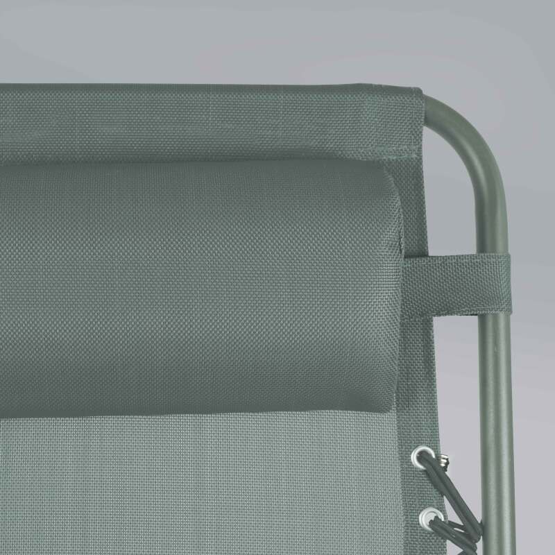 Poltrona relax da giardino in metallo e textilene reclinabile (4/5)