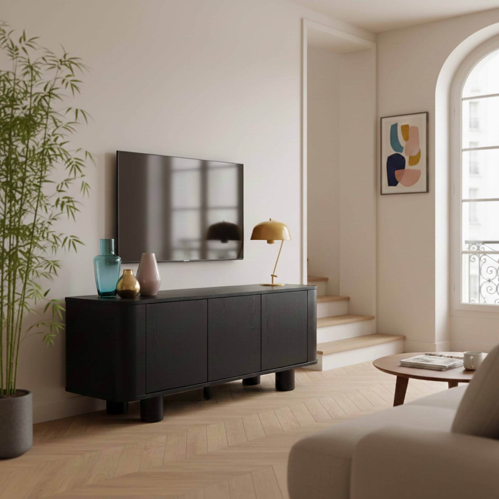 Mobile TV in effetto legno 120 cm