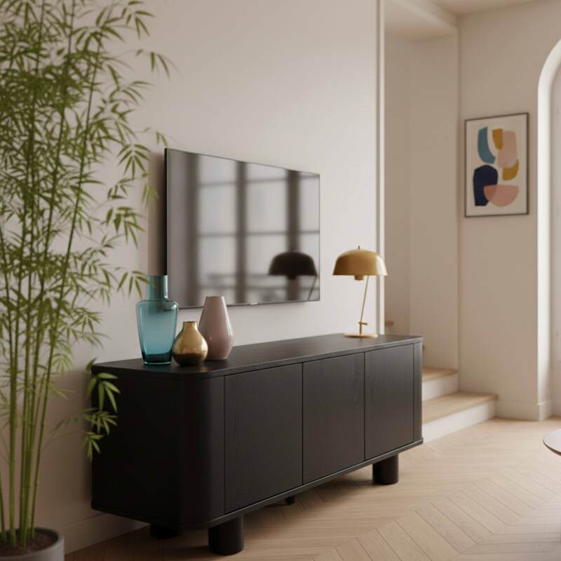 Mobile TV in effetto legno 120 cm (2/8)