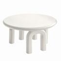 Tavolino da salotto effetto laccato rotondo Ø80 cm stile retrò